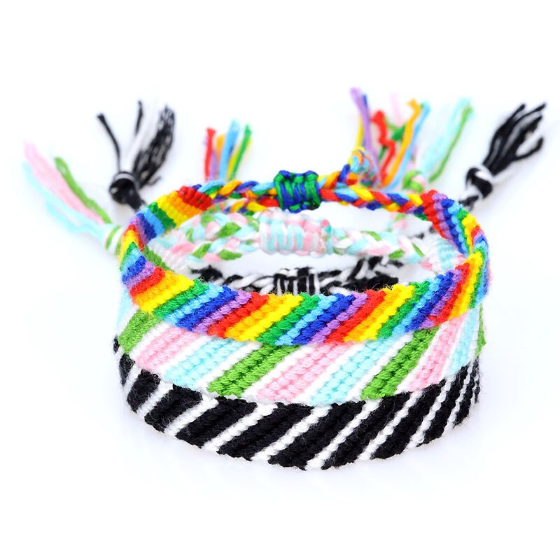 Bohemen Handgemaakte Touw Armbanden Verstelbare Lgbt Braslet Yoga Meditatie Sieraden Accessoires Tibetaanse Armband Homme Vrouwen Pulseras