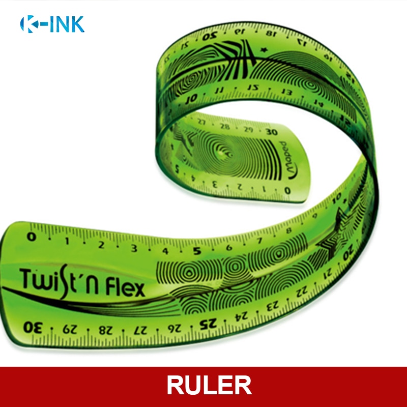 Premium flexibele rechte heerser, transparante vouwen zachte heerser 30cm (12 inch) meten lengte