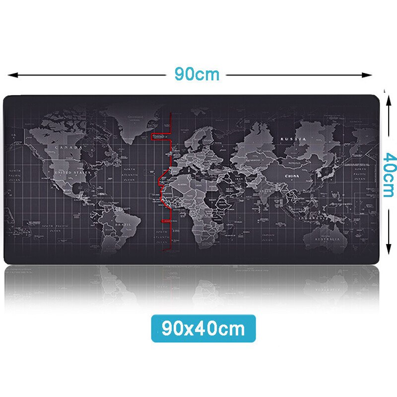 ZUOYA Extra Large Gaming Mouse pad World Map Locking Edge Mouse Mat Gaming mouse Anti-slip Rubber Mousepad For Game Laptop mouse: 90X40 Pad