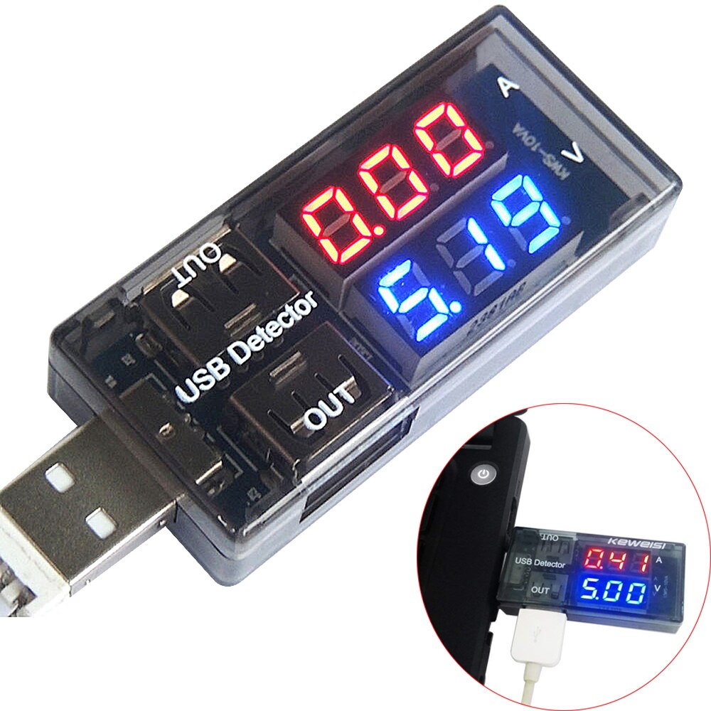 LED Digital Dual USB Port Strom Spannung Lade Test Detektor Tester Batterie Voltmeter Amperemeter Ladegerät Arzt Meter Monitor
