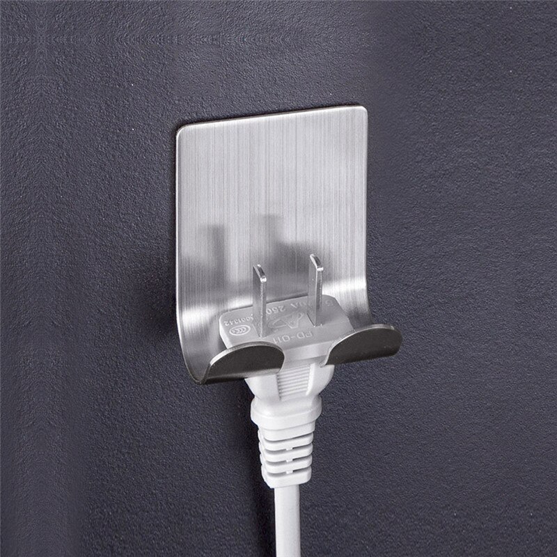 Adhesive Rvs Haken Houder voor Hang Badkamer Klein Gereedschap Föhn Plug Scheermes