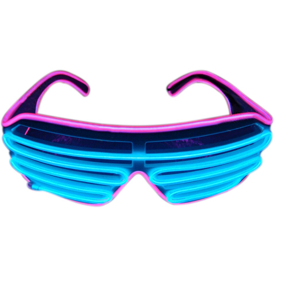 LED Sunglasses Flashing EL Wire Luminous Light Up Neon Glasses Costumes Party Decorative Lighting Activing Props Y: 3