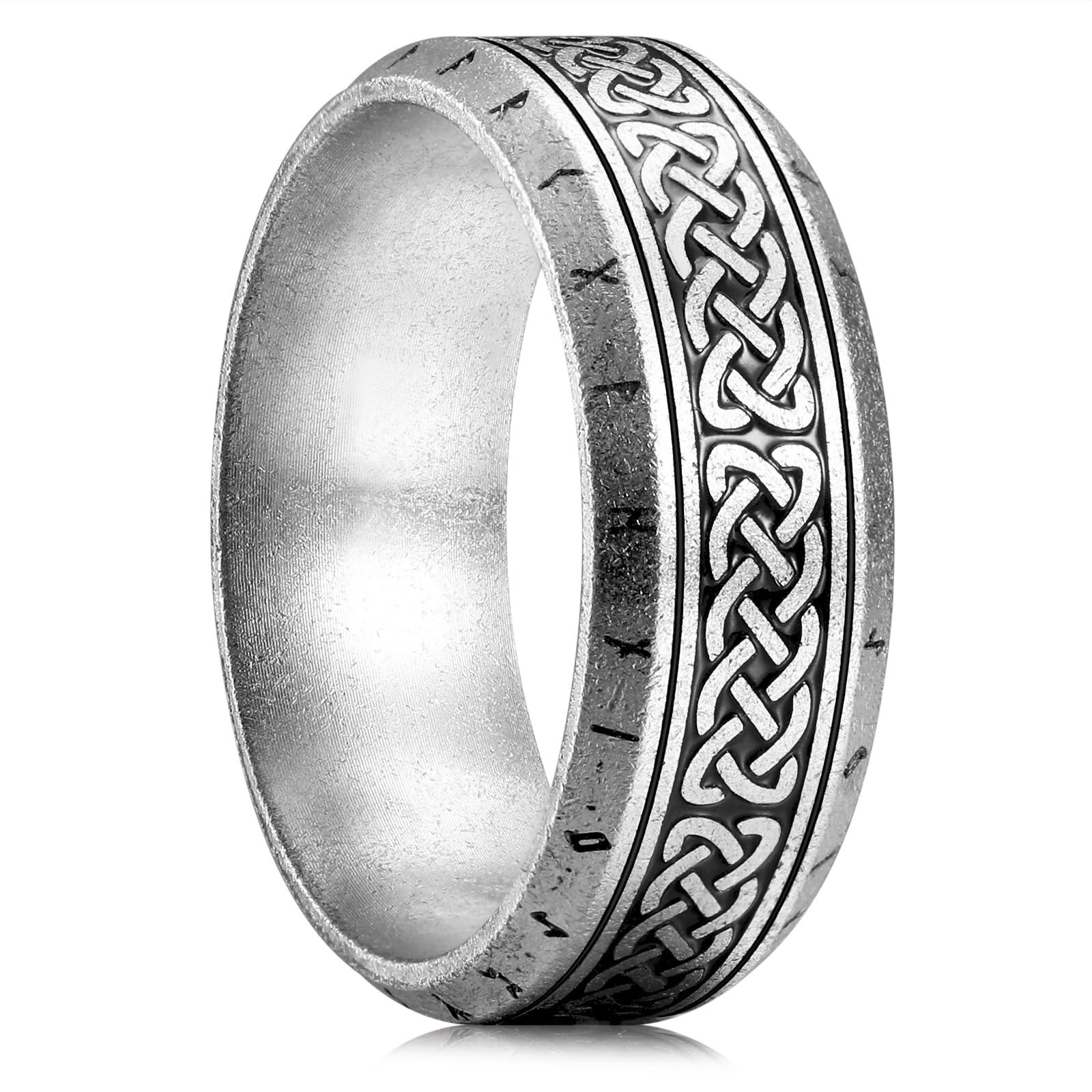 8mm vikinge rustfri stål keltisk drage ringe til mænd og kvinder viking uendelighed sammenflettet korsring vielsesring smykker: 10