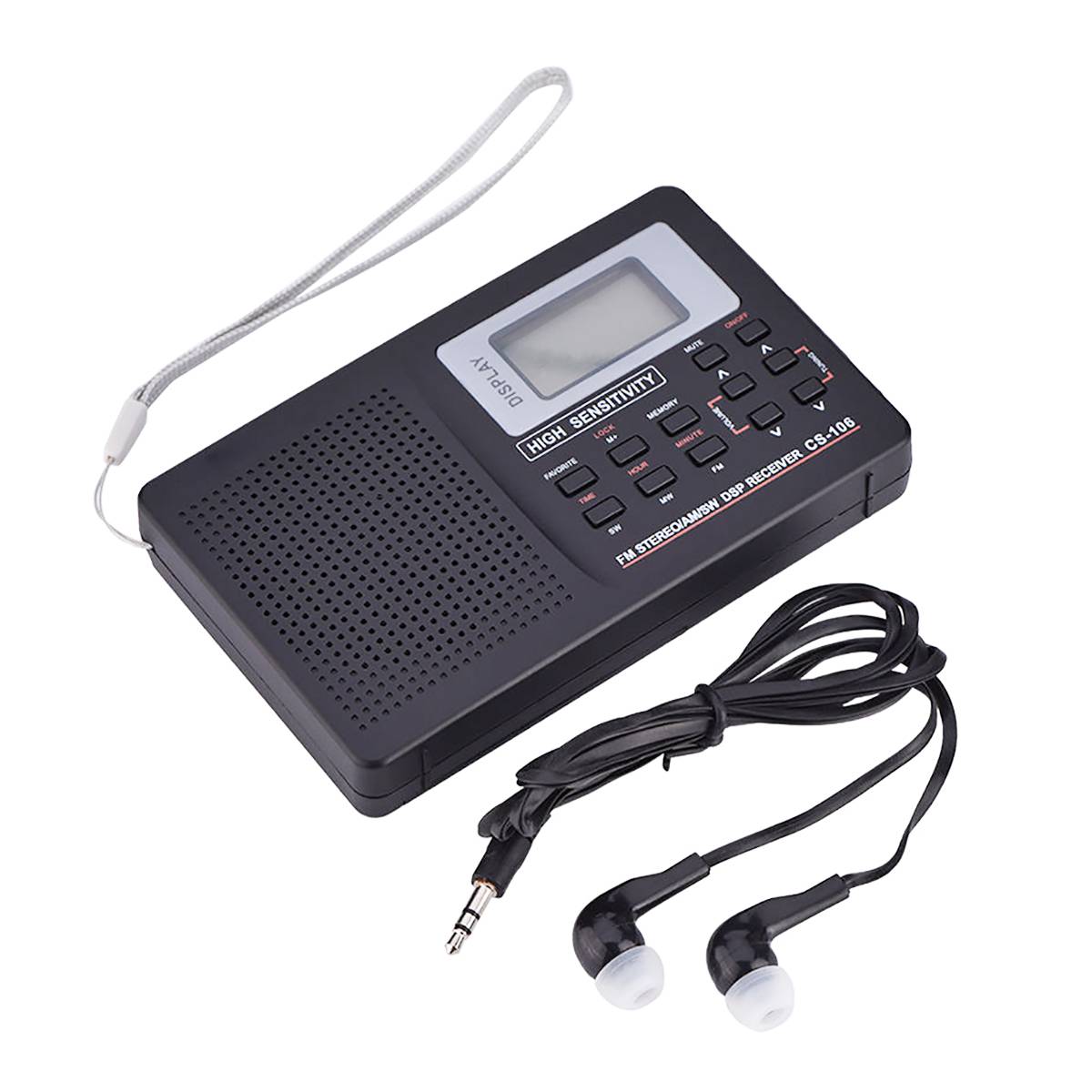 Mini FM Radio Portable Radio Receiver Support AM/FM/SW/MW/LW Full Frequency Radio Receiver Support Alarm Clock for Elderly: 9K