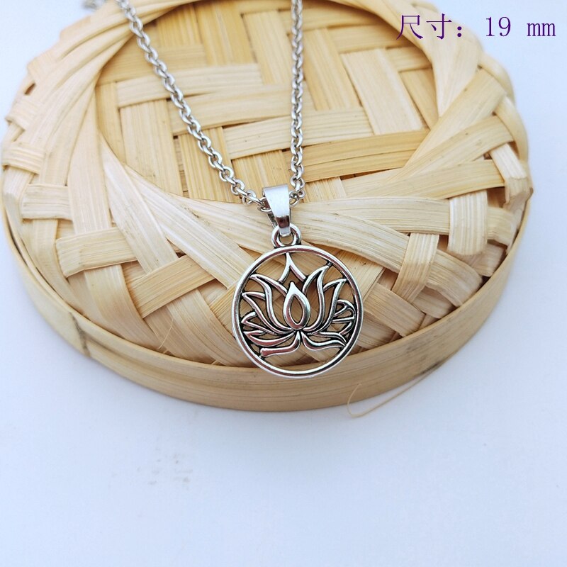 1pcs Bloem van Leven Boeddhistische Ketting Lange Ketting Zaad van Leven Heilige Geometrie Sieraden Fleur De Vie Yoga Namaste ketting