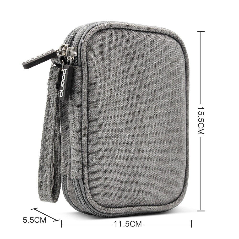 Boona Oxford Hard Drive Case Tas Voor 2.5 Hard Drive Disk Usb Kabel Externe Harde Schijf Opslag Draagtas Ssd Hdd case