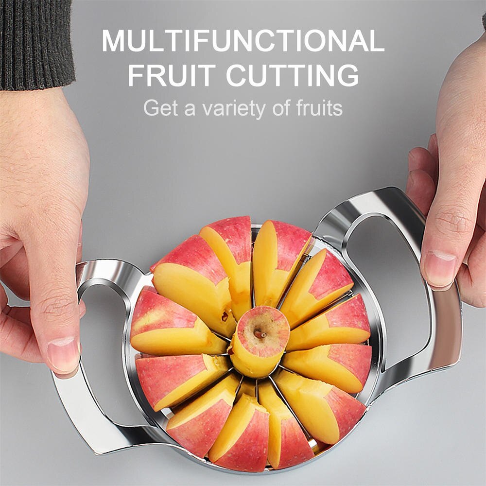 12-Blade Extra Large apple Cutter Slicer,Stainless Steel Ultra-Sharp Fruit Corer Slicer Tools Kitchen Accessories
