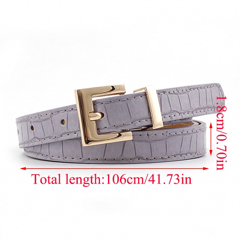 LumiSyne Vrouwen Lederen Riem Omkeerbare Twee Kleur Dunne Riem Pin Gesp Verstelbare Decoratieve Tailleband Voor Jeans Jurk Jas, Ronde Ring Zwart Grijs, Eén Maat