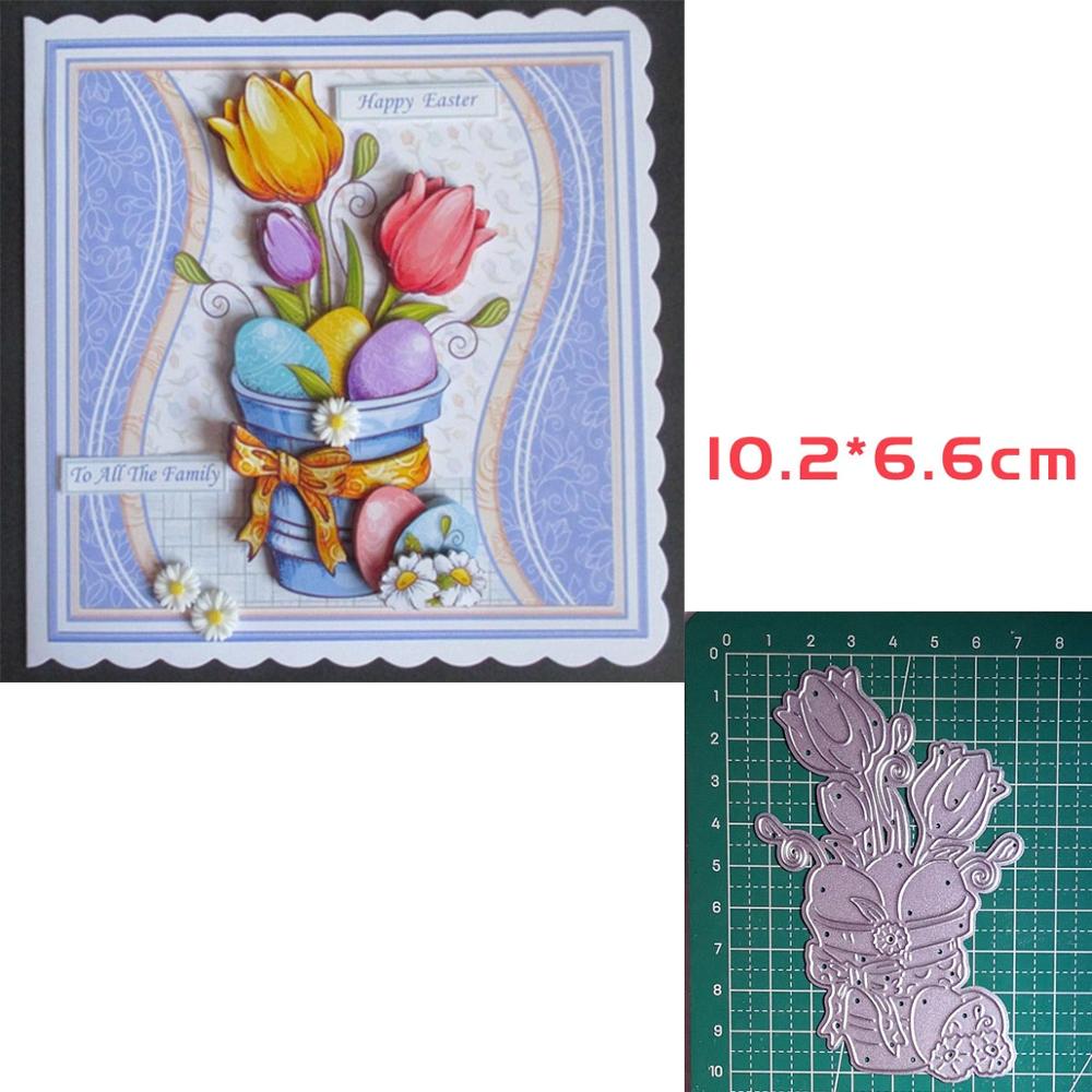 Easter Day flowers eggs craft dies metal cut card making dies cuts paper for DIY scrapbooking tools: 451