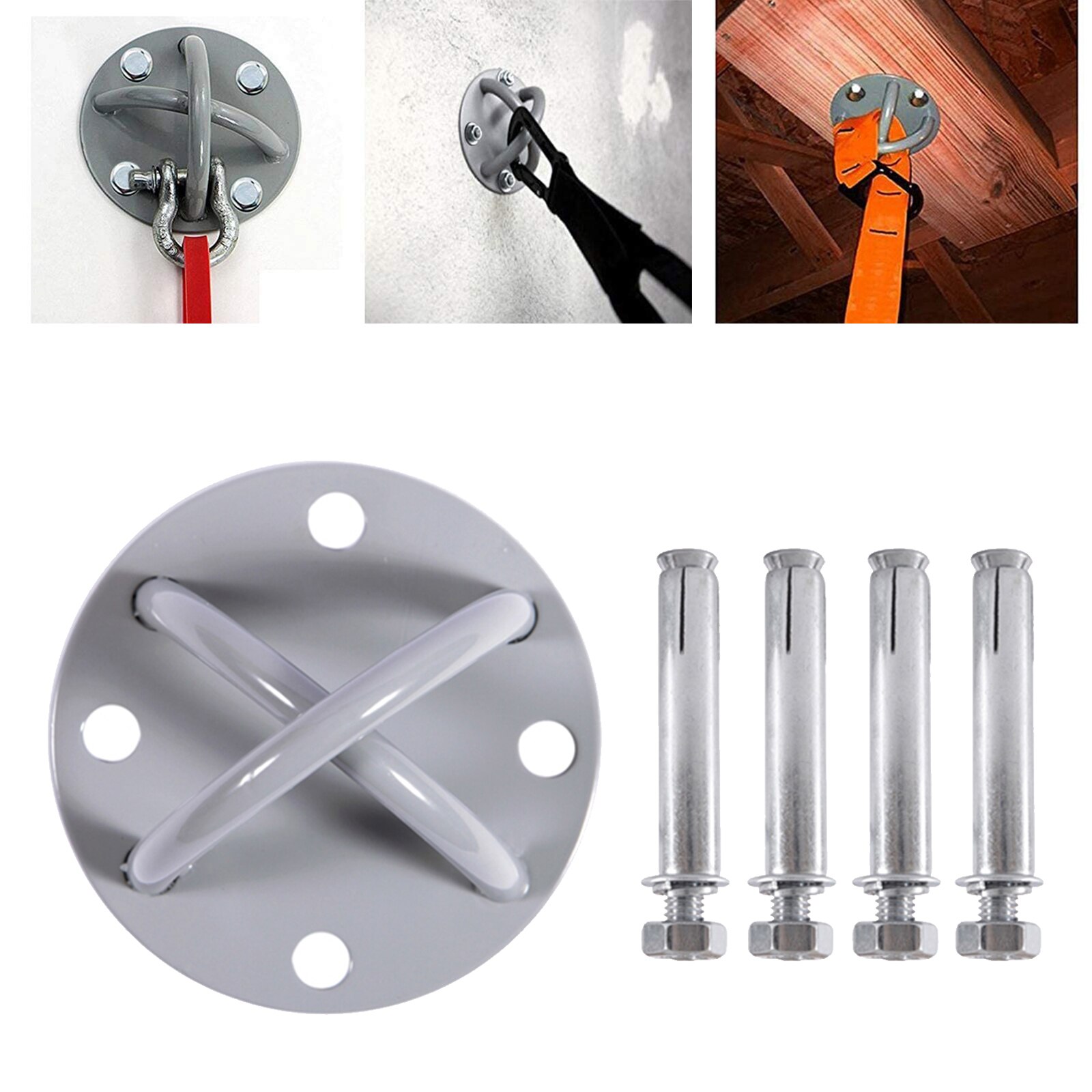 Yoga Ceiling Hook Steel Swing Wall Mount Anchor 250kg Bracket Fittings