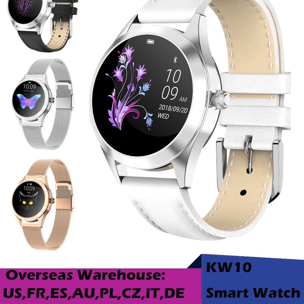 KW10 Smart Uhr Frauen Schöne Armband IP68 Wasserdicht Heart Rate Monitor Schlaf Überwachung Zifferblatt Smartwatch IOS Android