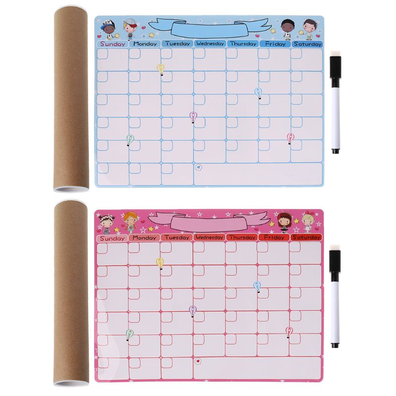 Søt månedsplanlegger magnetisk tavle kjøleskapsmagnet oppslagstavle minner memo