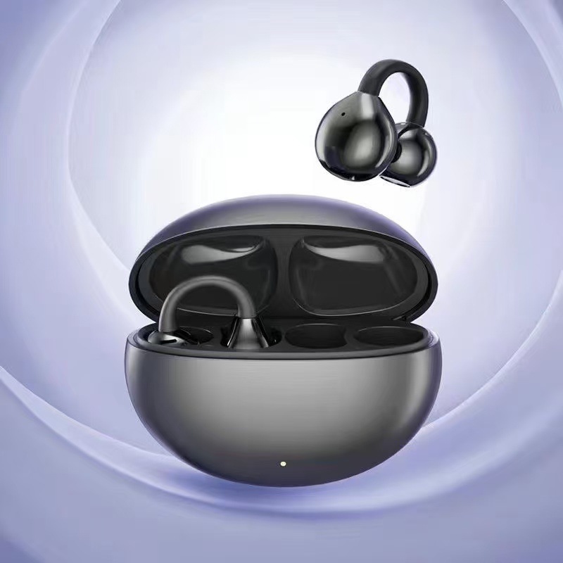 2025, neue Bluetooth-Kopfhörer, offener Ohrclip, Headset, kabellose Kopfhörer, Sport-Ohrhörer, wasserdicht, Musikwiedergabe, HD-Anruf, Männer und Frauen: Black