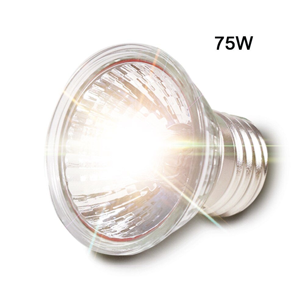 Aquarium Reptile Turtle UVA UVB Lighting Lamp Holder E27 Clip-on Aquarium Lighting Holder Lizard Snake Ceramic Lamp Holder: 75W bulb