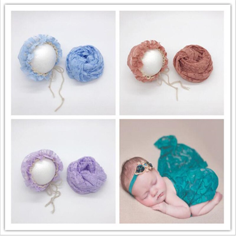 Chapeau en dentelle extensible pour -né | Couverture enveloppantes, accessoires pour photos de bébés, vêtements pour photos de bébés