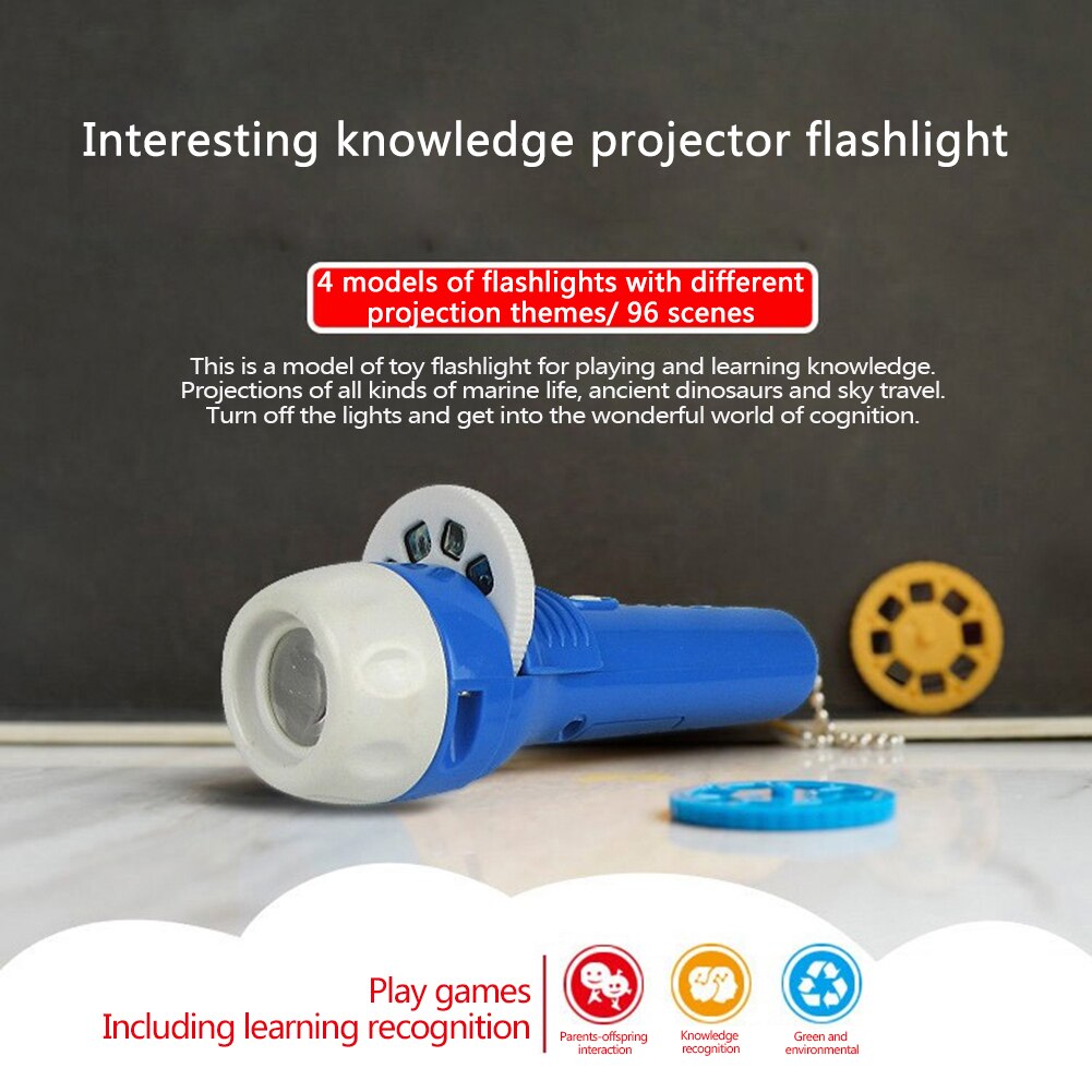 Children Sleep Light LED Flashlight Cartoon Projector Toys Lamp Early Enlightenment Education Toy Kids Christmas Lights