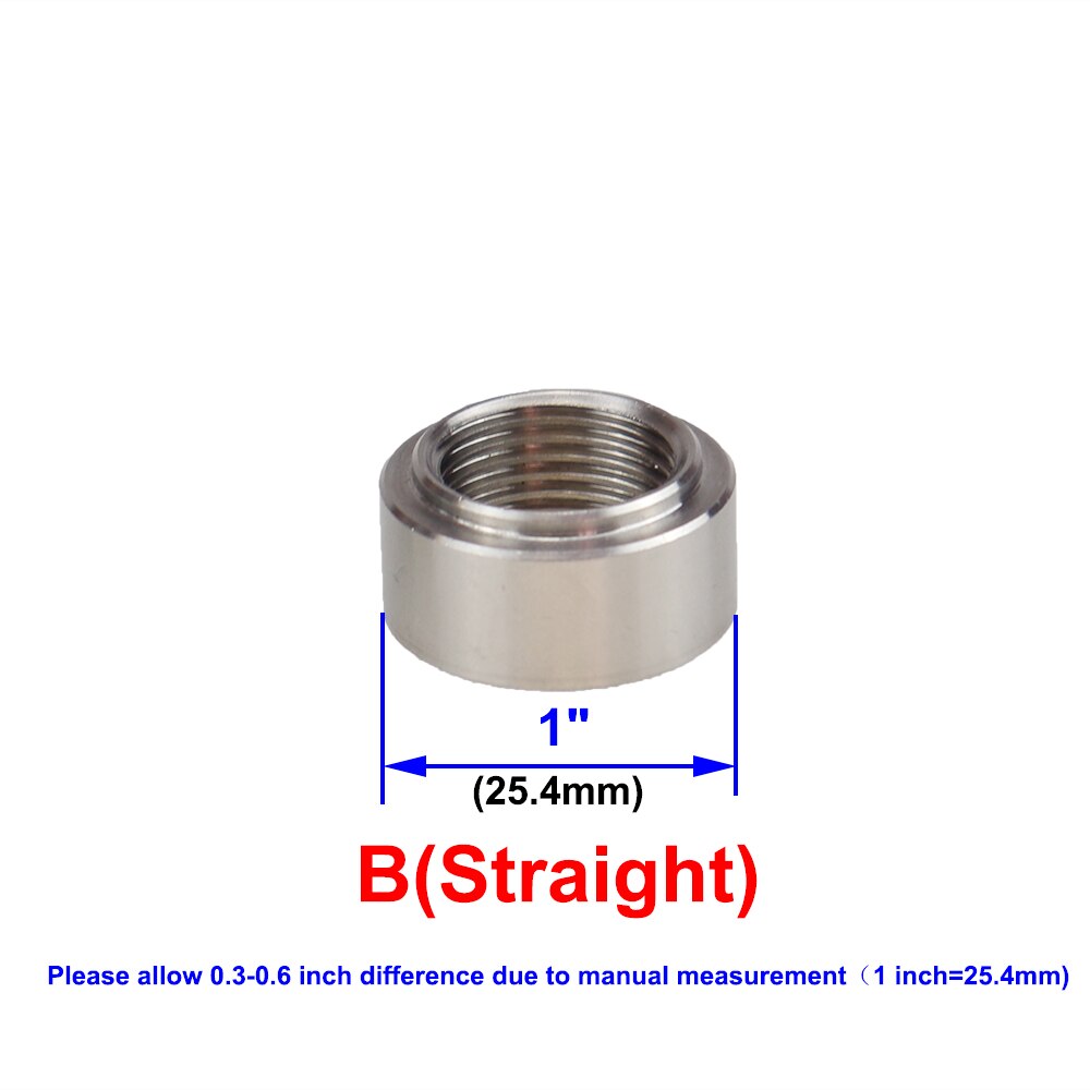 Oxygen Sensor Stainless Steels Bung Plug Nut Stepped Mounting Cap Kit Plug Nut Plug Wideband Nut Fitting Weld Bungs M18X1.5: B(Straight)