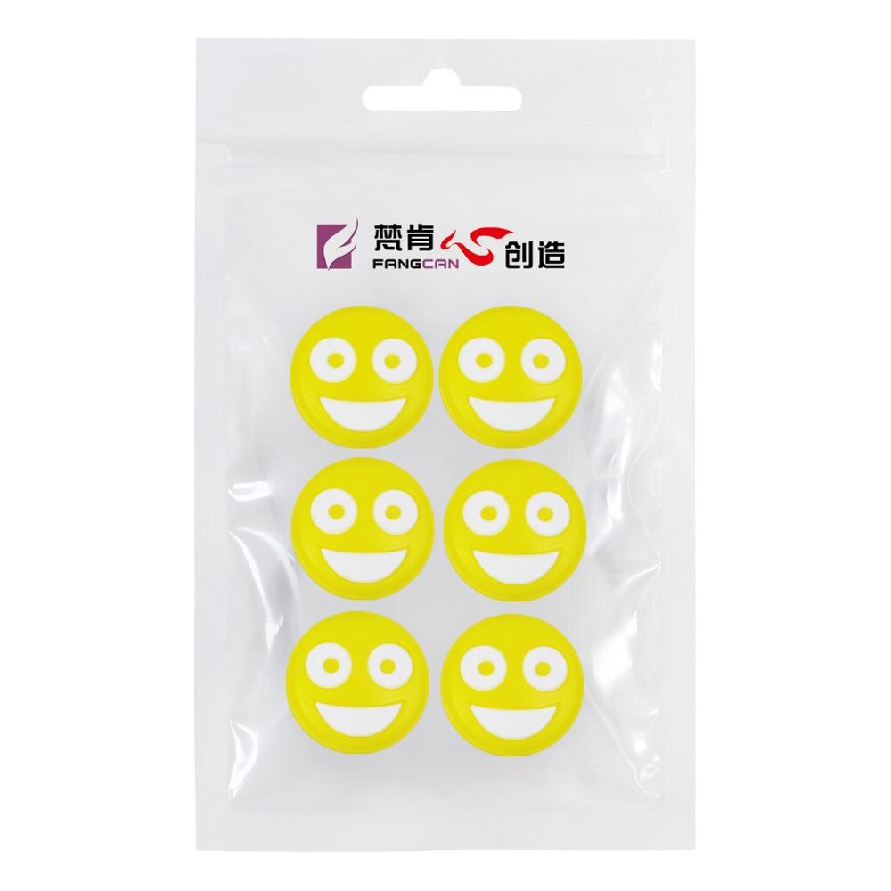 FANGCAN 6PC Double-faced Tennis Racket Vibration Absorber Silicone Squash Tennis Racquet Vibration Dampeners: 6 Yellow