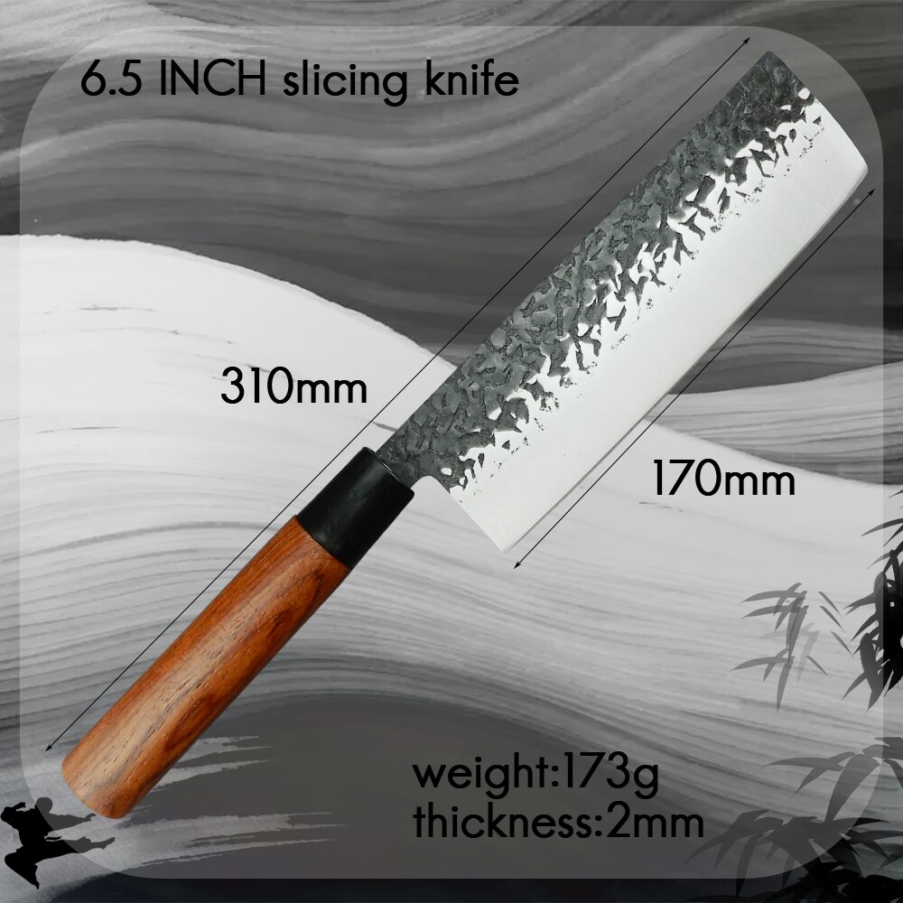 RZD Stainless Steel Kitchen Chef Knife Set 1-4PCS Japanese Style Sushi Sashimi Knife 9 INCH Chef Slicing Knife Deboning Bone: H 1 slicing knife