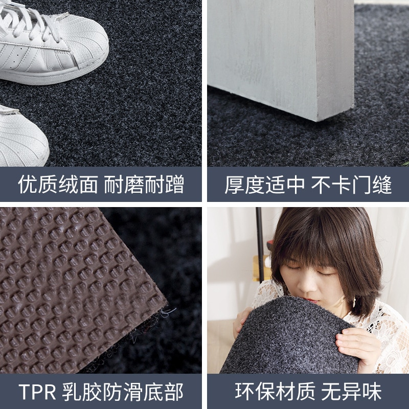 Tapis simple sans odeur de style japonais, tapis de porte antidérapant pour maison, 4 couleurs, anti-poussière, pour maison
