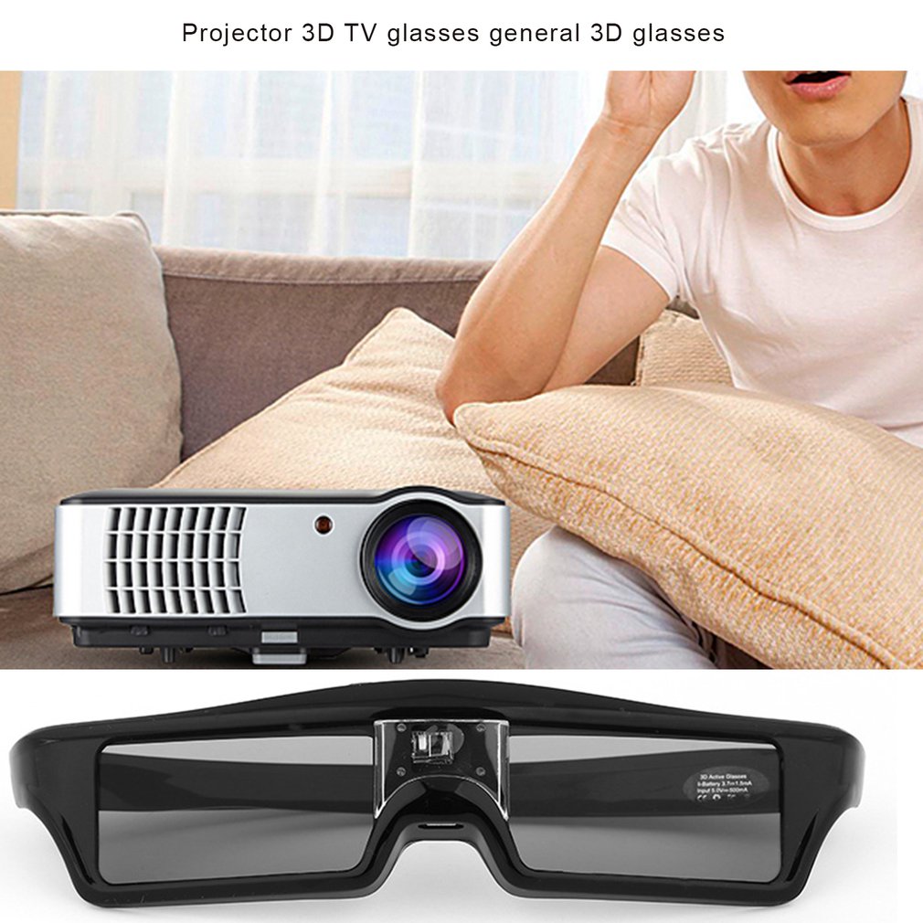 3D Wireless Glasses Rechargeable 3D Active Shutter Glasses Eyewear For DLP-LINK 3D Projectors LCD Shutter TV Universal Glasses