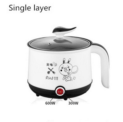 Electric Mini Rice Cooker 1.8L Non-stick Cooking Machine Single/Double Layer Available Pot Multi Electric Rice Cooker: T2 / EU