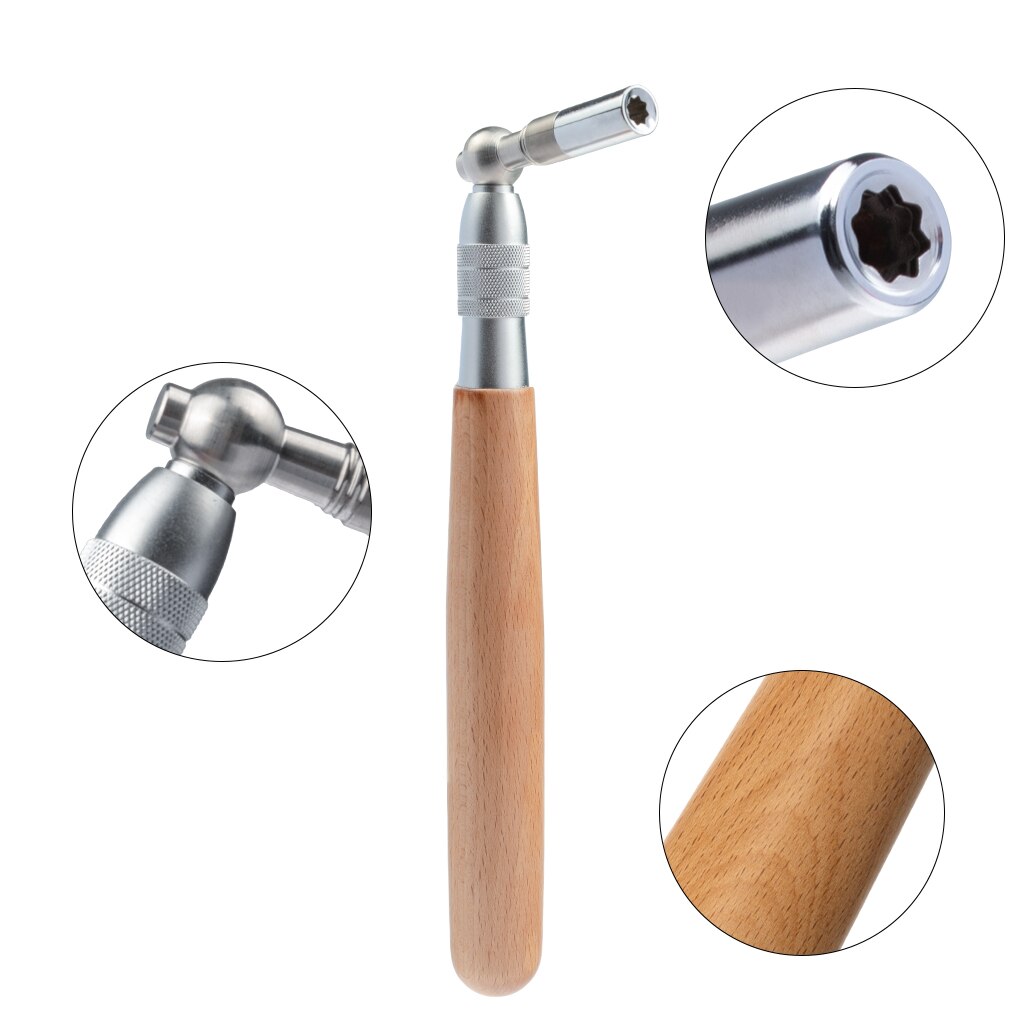 Llave de Piano , mango de madera de arce, sintonizador de martillo de acero inoxidable, herramienta de afinación de Piano