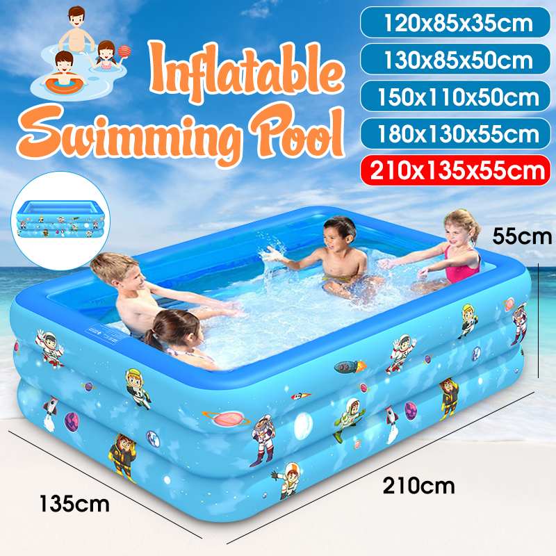 120/130/150/180/210CM para 1-5 personas, gran piscina inflable, portátil, plegable, para niños, baño de bebé, bañera de remos, piscina