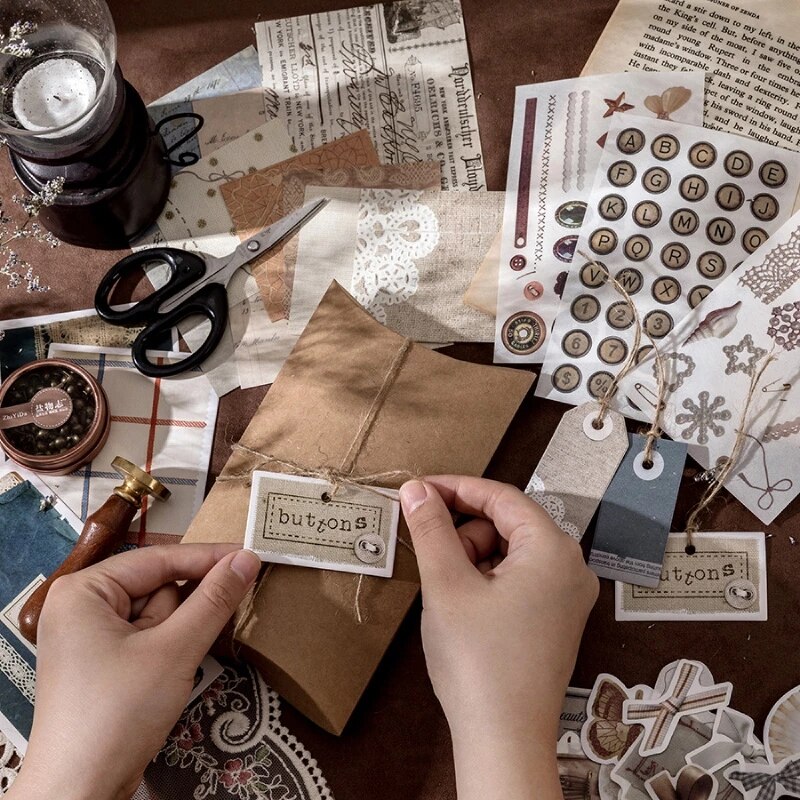 30 ark årgang samling og #39 ;s serie klistremerke diy dekorative scrapbooking tidsskrift planlegger klistremerker estetiske skrivesaker