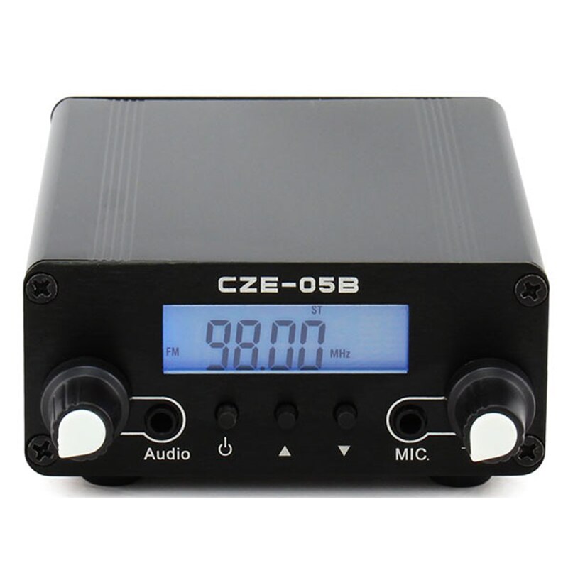 PLL Stereo FM Transmitter Radio Broadcast Station CZE-05B 100/500MW Frequency 76-108Mhz Home Campus Amplifier US Plug
