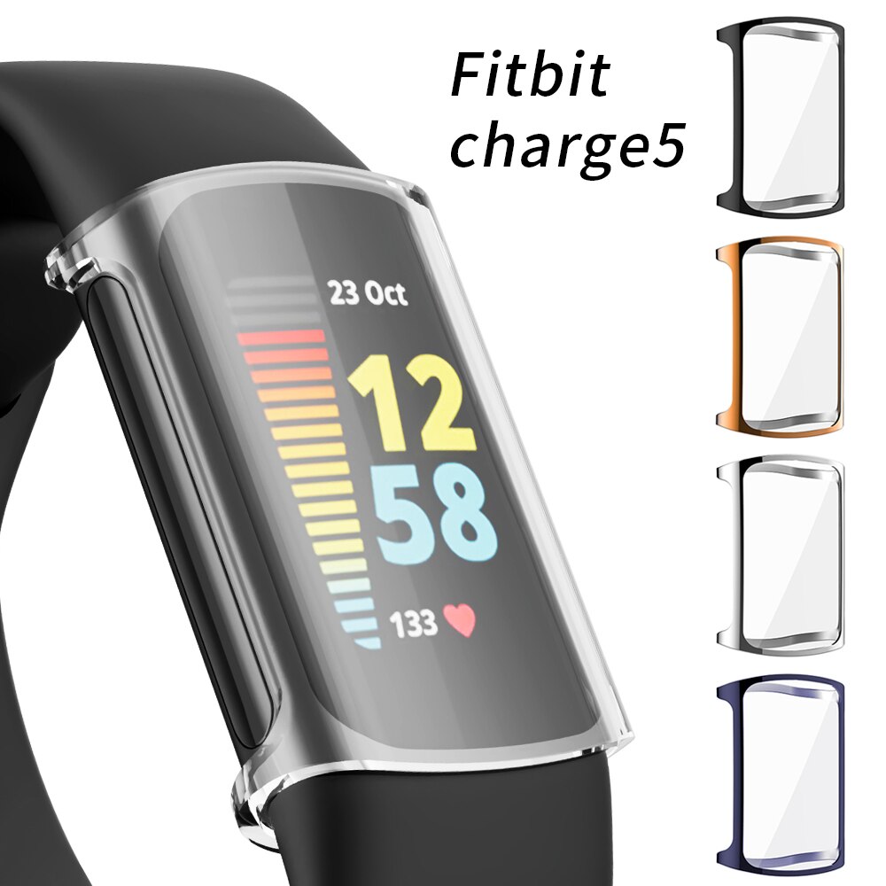 Voor Fitbit Lading 5 Case Tpu Siliconen Beschermende Clear Case Cover Shell Voor Fitbit Lading 5 Smart Horloge Accessoires