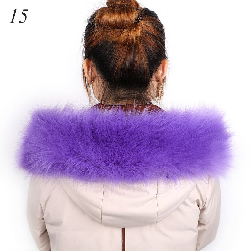 Faux Rabbit Fur Collar Luxury Warm Fur Fabric Multicolor Furry Diy Sewing Trimming Parkas Coats Jackets For Garment Hat Edge Fur: 15