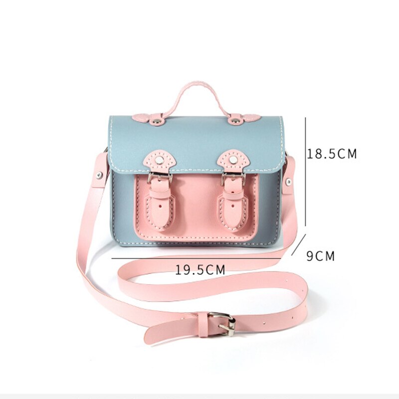 Vintage bolso Cambridge haciendo materiales de bricolaje auto-suministros de cuero bolso hecho a mano mujer bolsa manualidades para coser Accesorios