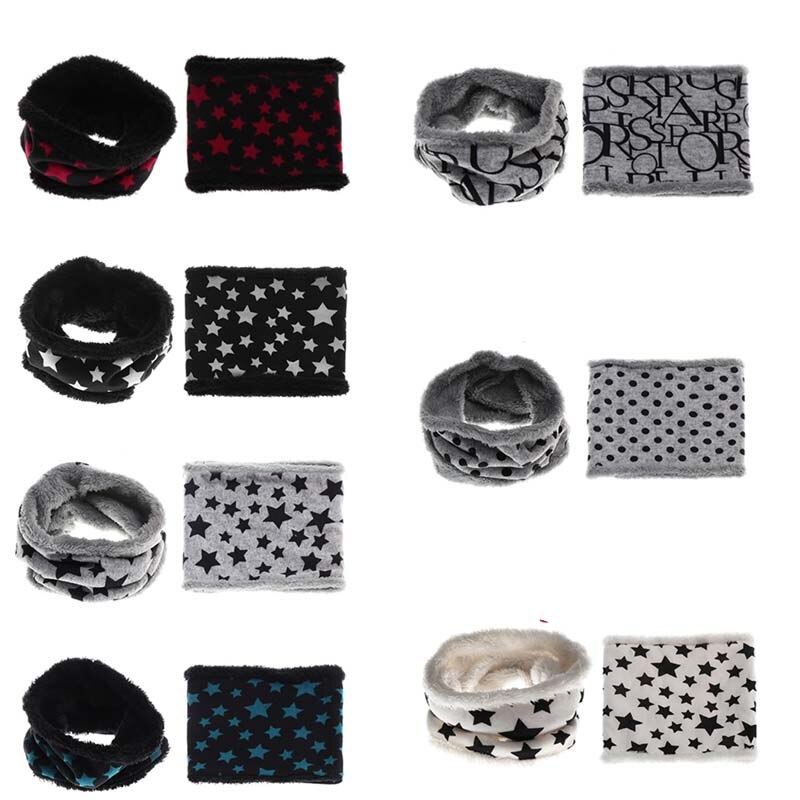 Neue Herbst Winter freundlicher schal fünf sterne Drucken Baby schal Jungen und mädchen baumwolle freundlicher Punkt drucken Ring freundlicher schleife schals
