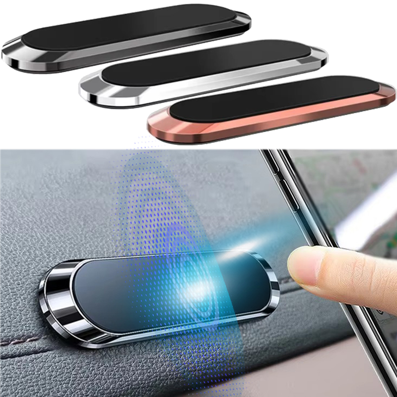 Universal Magnetic Car Phone Holder Stand Strong Car Mount For Cell Phones Car Accessories Interior With Metal Pads