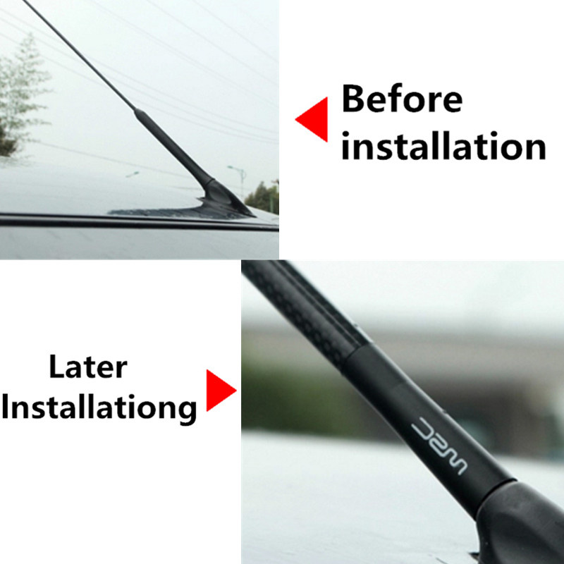 Antena de coche estilo WRC de fibra de carbono para Volkswagen VW Jetta MK5 6 Golf 4 5 6 7 CC Tiguan Passat B5 B6 b7 Polo