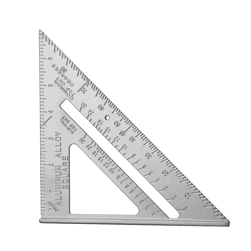 12inch Metric Squares For Woodworking Ruler Measuring Tool Aluminum Alloy Gauge Speed Square Roofing Triangle Ruler: 7 inch