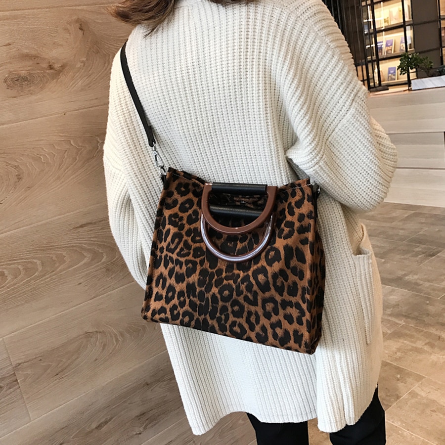 Leopard muleposer til kvinder luksus håndtasker kvinder med håndtag skuldertaske kvinders crossbody tasker håndtaske