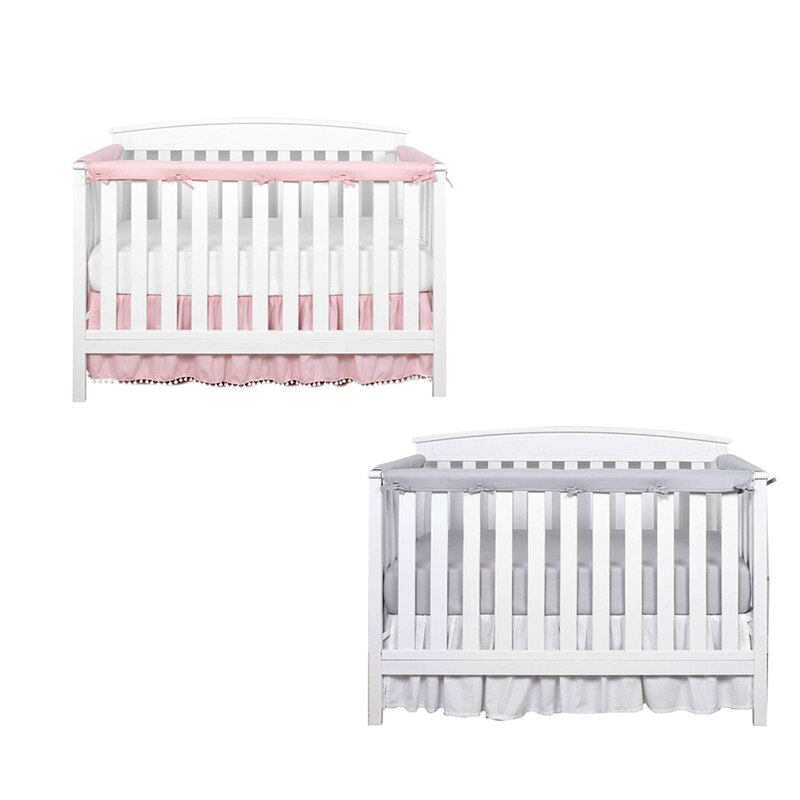 Parachoques de verano para cama de bebé recién nacido cuna de algodón cuna transpirable parachoques para Protector de cabeza juego de cama para bebé decoración de la habitación