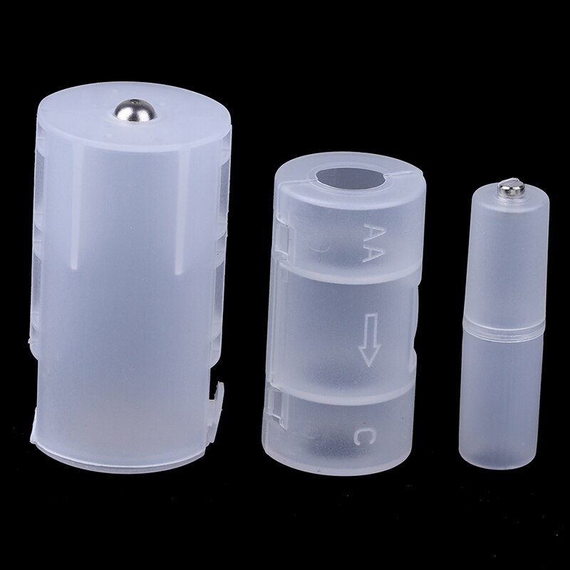 3 Stuks Aaa Naar Aa/Aa Naar C/Aa Naar D Batterij Combinatie Mobiele Accubak Adapter Aaa aa Holder Case Converter Switch