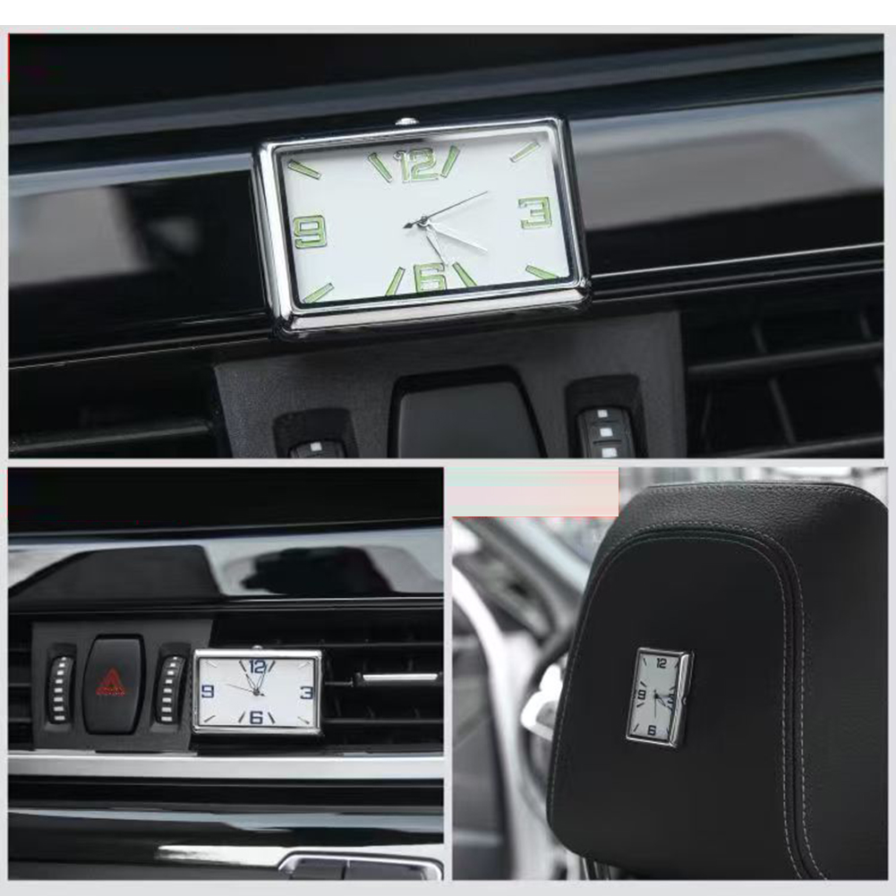 Reloj cuadrado de para coche, pegatina para decoración Interior de coche, Clip de ventilación electrónico autoadhesivo, reloj para coche, horario, pieza de coche