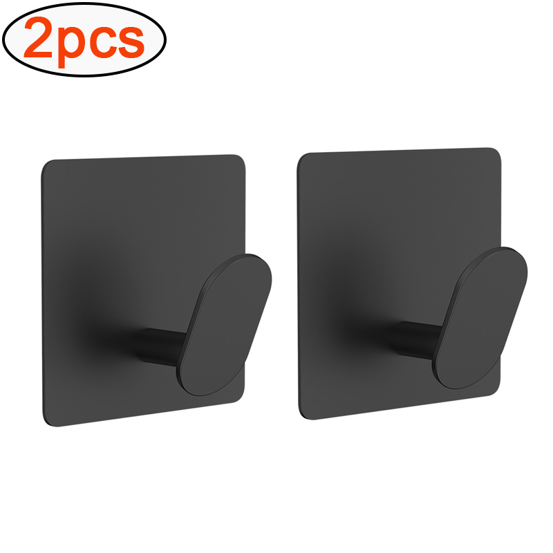 Ganchos para bata de baño de acero inoxidable, gancho adhesivo para pared, toallero, Hardware de cocina y baño, gancho para colgar multiusos, 4/1 Uds.: Gris claro