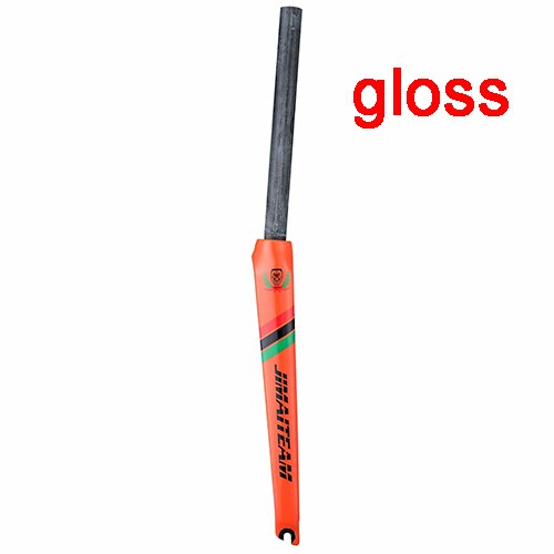 JIMAITEAM vélo fourche avant VTT fourche avant vélo de route fourche avant en Fiber de carbone fourche avant accessoires de vélo: orange gloss