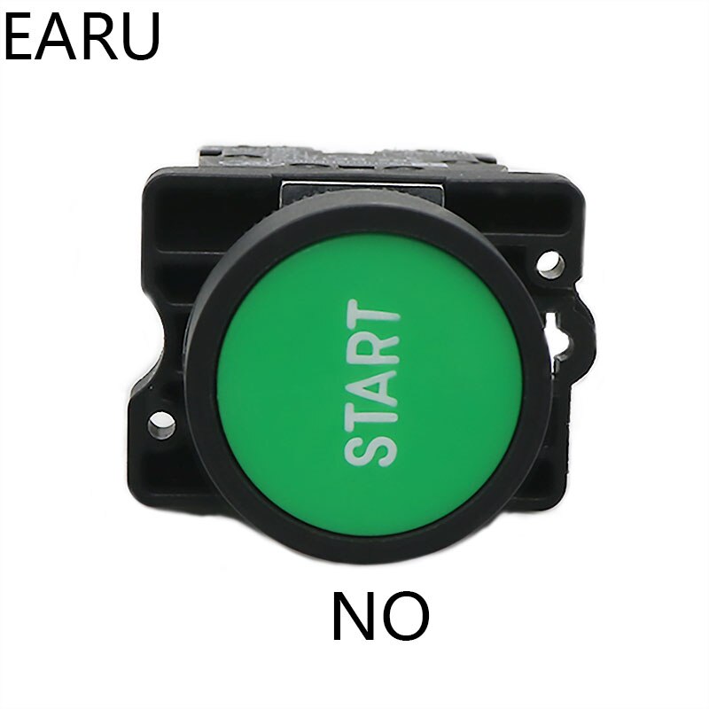 22Mm Start Stop Knop Met De Pijl Symbool XB2 Platte Touch Schakelaar Knop Momentary Button Switch Plastic Rood/groene Push Knoppen: Beige