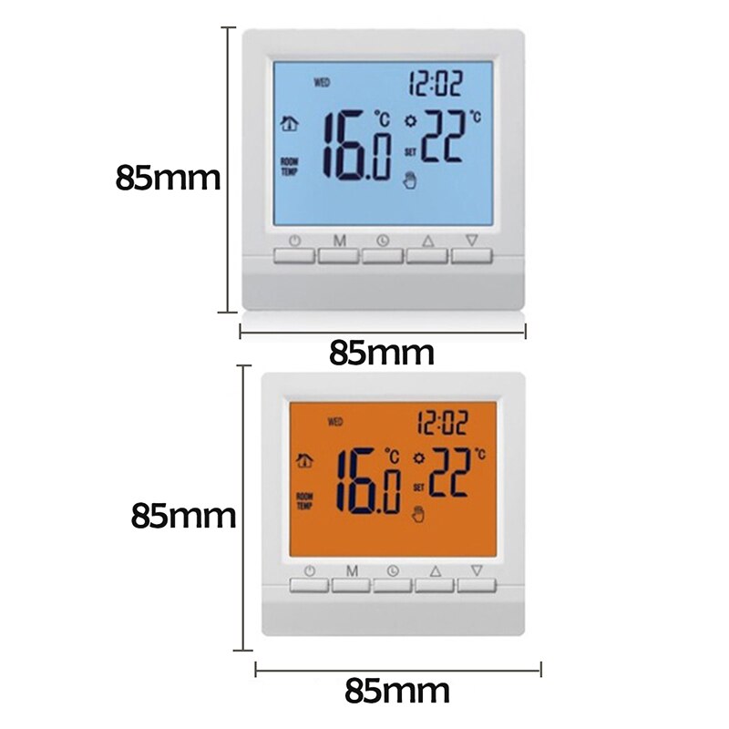 Digital Boiler Thermostat Heating Electric Thermostat Adjustable Temperature Controller LCD Display Home Gas Boiler Thermostat