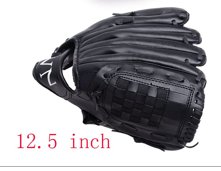 1 stk. udendørs sportsbrun baseballhandske softball træningsudstyr størrelse 10.5/11.5/12.5 venstre hånd til voksen: Mørk khaki