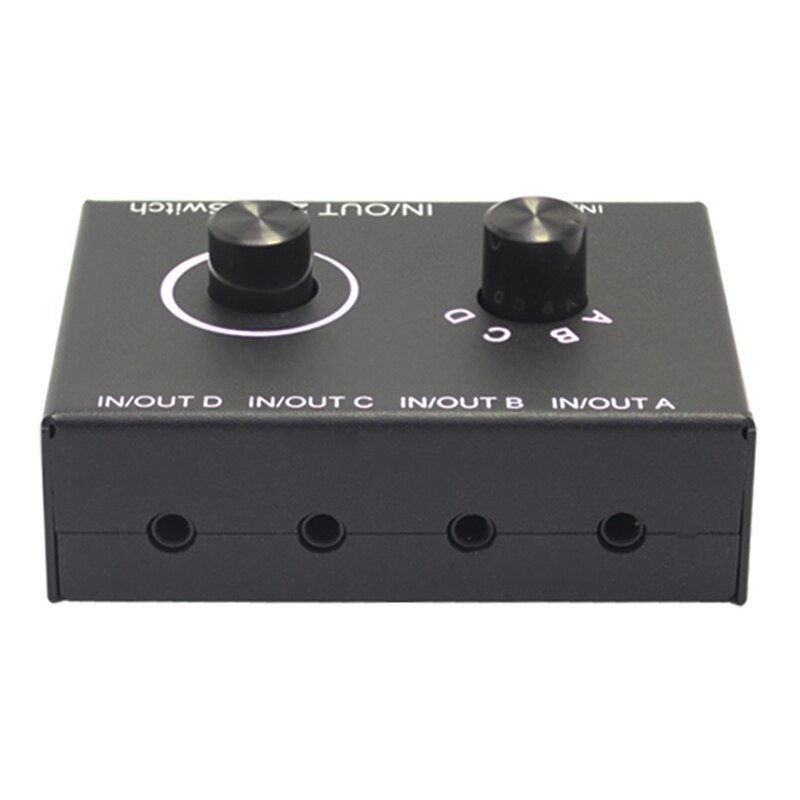 4 Port Audio Switch, 3.5Mm Audio Switcher, Stereo Aux Audio Selector, 4 Ingang 2 Uitgang/2 Ingang 4 Output Audio Switcher Box