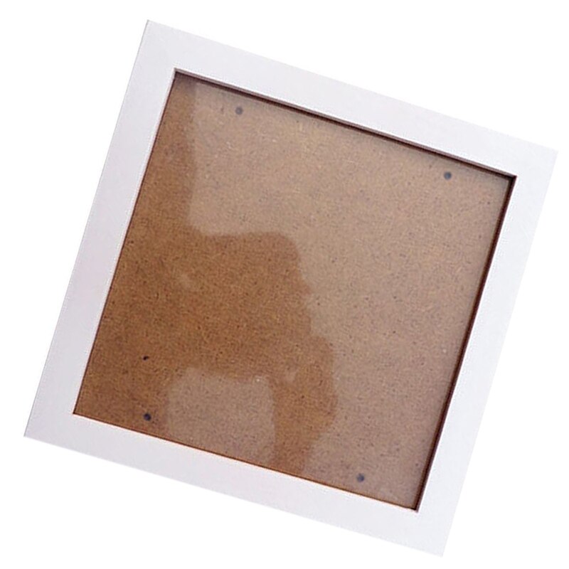 Retail Square Thick Pine Wood Photo Frame Wall Picture Frame(White, 6 Inch)