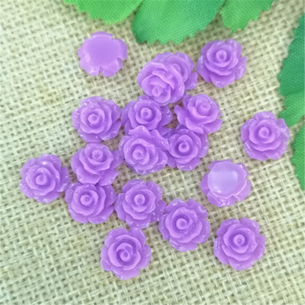 80pcs Resin Rose Kralen Knoppen Versieringen Scrapbooking DIY Craft 10mm