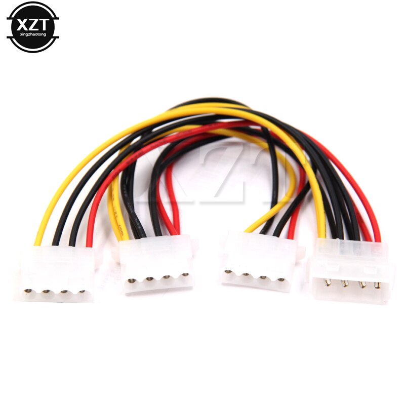1PCS Power Supply Cable 4 Pin to 3 port 4Pin Molex IDE Male to Female IDE ATA Hard Disk Adapter newest